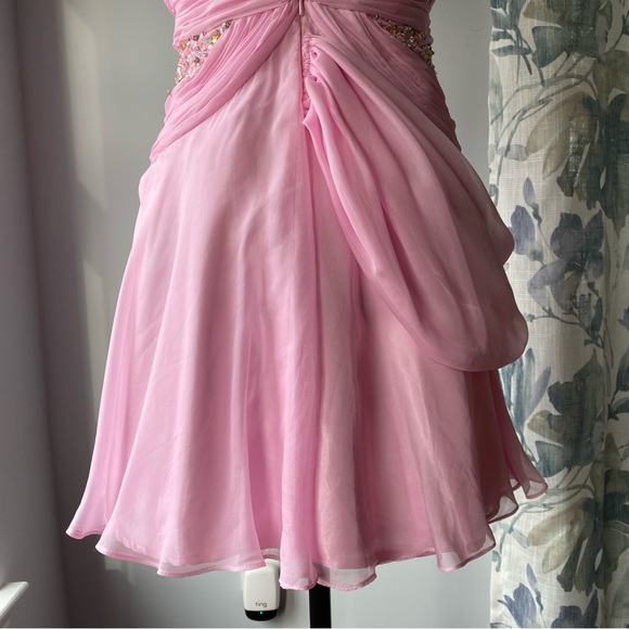 SOLD - DO NOT BUY y2k Tony Bowls le Gala Pink Beaded Fairy Prom Dress - sz 6 - Picture 13 of 14
